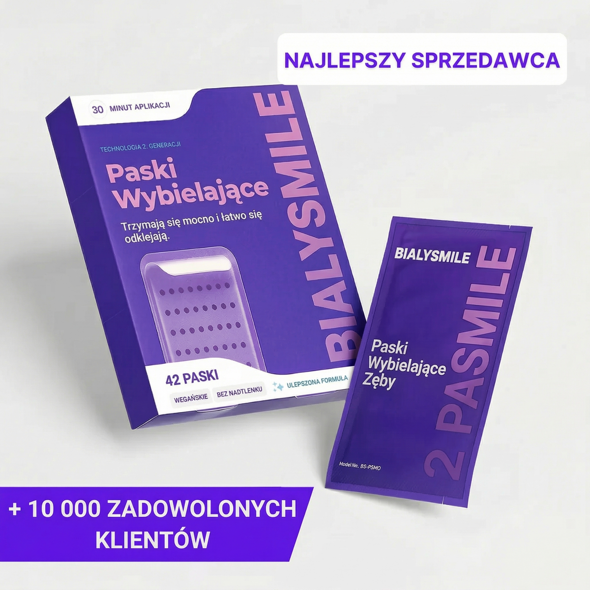Fioletowe paski wybielające